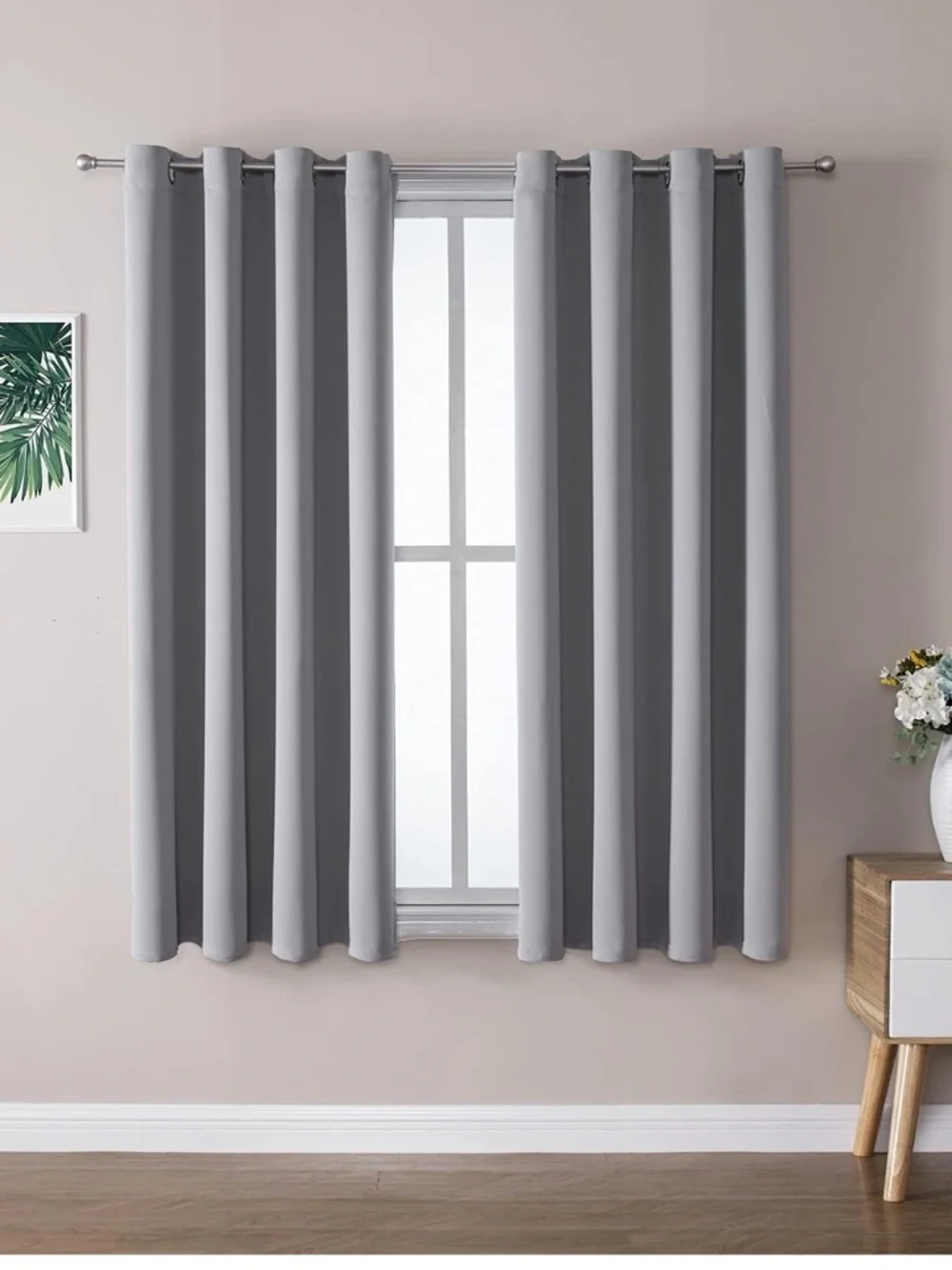 Chris Dowa Gray Blackout Curtain Panels